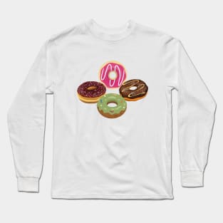 Donuts Graphic Artwork Long Sleeve T-Shirt